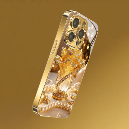 Golden Cabbage Pattern Hard Case for iPhone