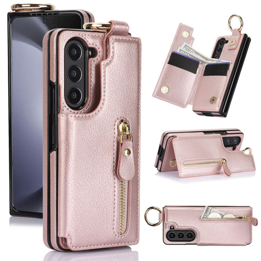 Zipper Wallet Leather Case for Samsung Z Fold series