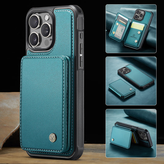 2 in 1 Magnetic Wallet Leather Case for iPhone