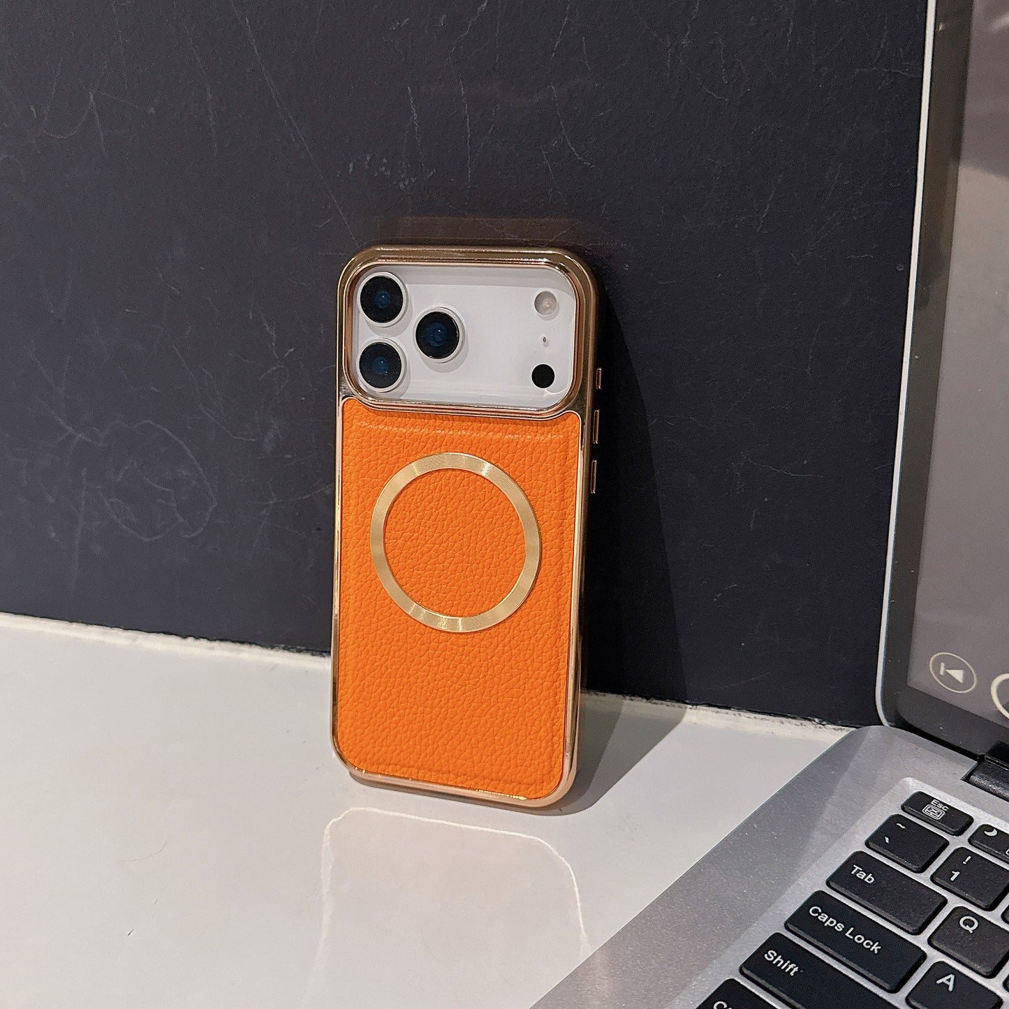 Lychee Print PU Leather Case for iPhone