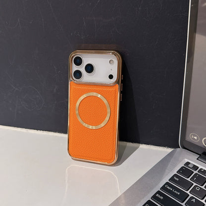 Lychee Print PU Leather Case for iPhone