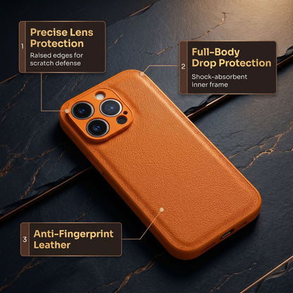 Litchi Grain Leather Case for iPhone