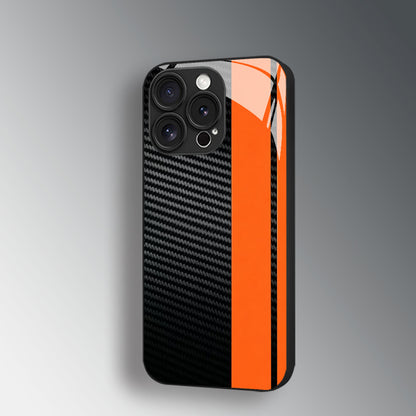 Orange Striped Pattern Hard Case for iPhone