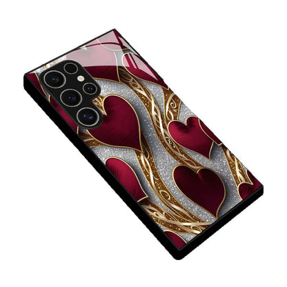 Red Heart Pattern Hard Case for Samsung