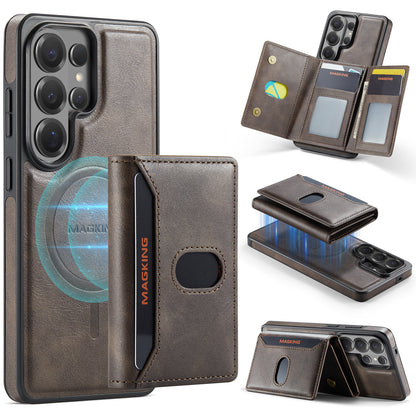 2 in 1 Magnetic Leather Wallet Case for Samsung