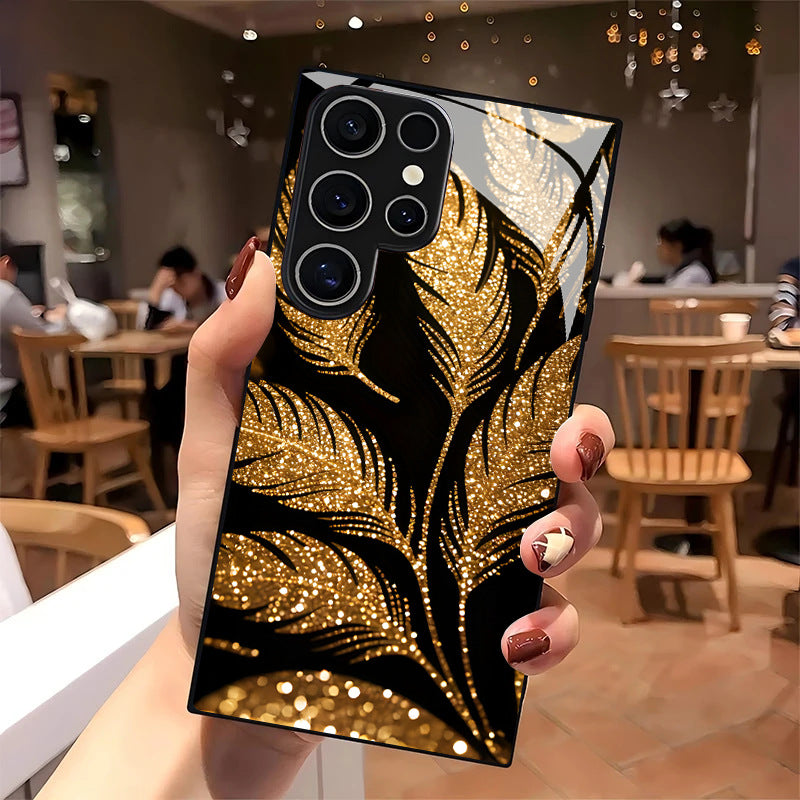 Golden Plume Pattern Case for Samsung
