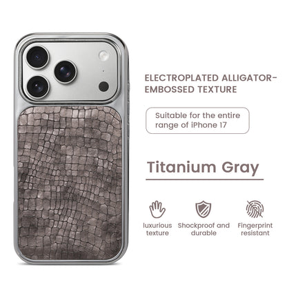 Crocodile Grain PU Leather Case for iPhone