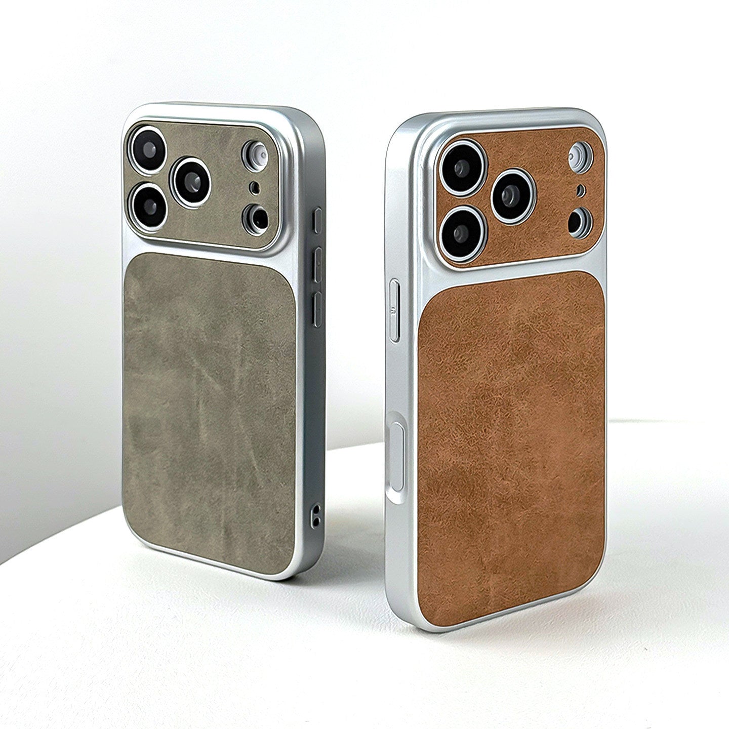 Lens Protection Suede Case for iPhone