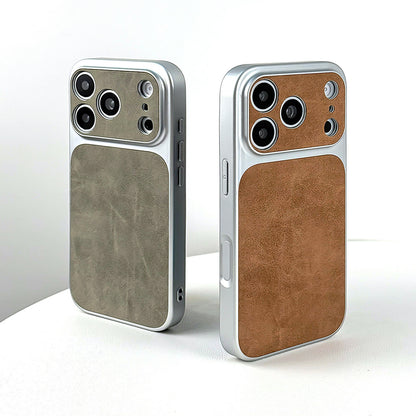 Lens Protection Suede Case for iPhone