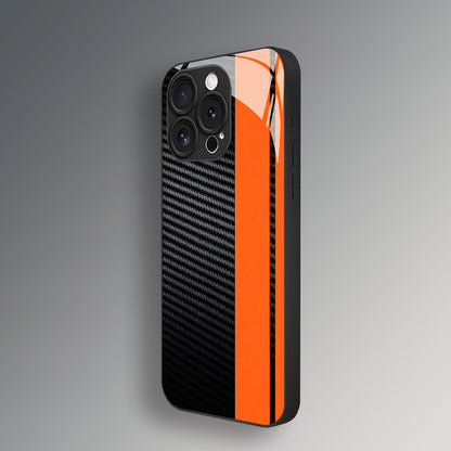 Orange Striped Pattern Hard Case for iPhone