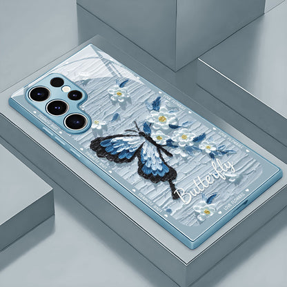 Painting Flower Butterfly Hard Case for Samsung