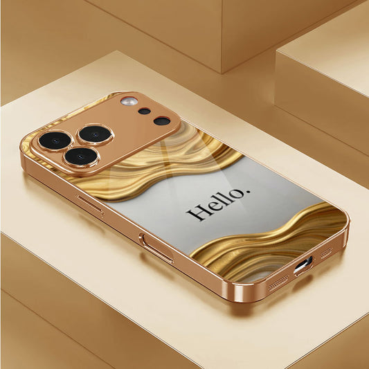 Hello Text Pattern Hard Case for iPhone