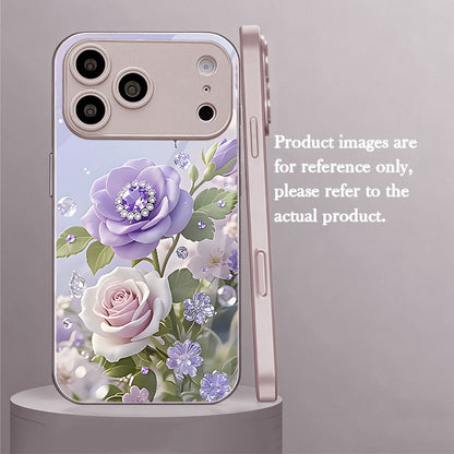 Rose Butterfly Pattern Hard Case for iPhone