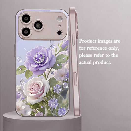 Rose Butterfly Pattern Hard Case for iPhone