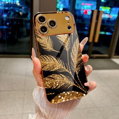 Golden Plume Pattern Case for iPhone