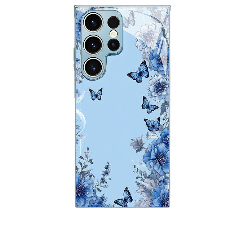 Blue Butterfly Pattern Hard Case for Samsung