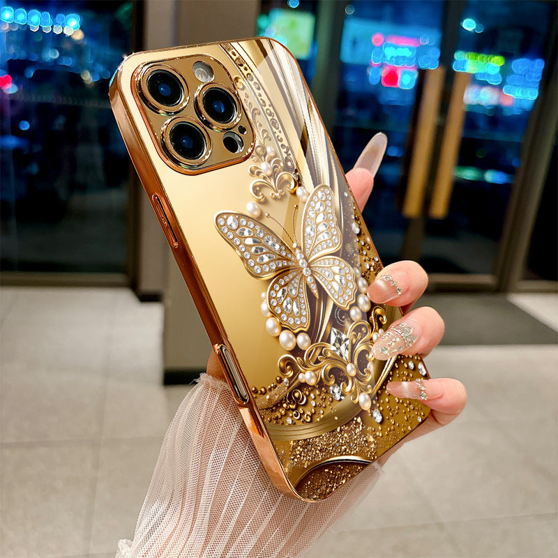 Diamond Butterfly Pattern Hard Case for iPhone