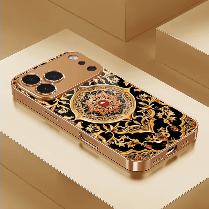 Black Gold Pattern Hard Case for iPhone