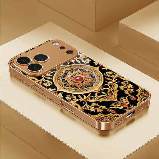 Black Gold Pattern Hard Case for iPhone