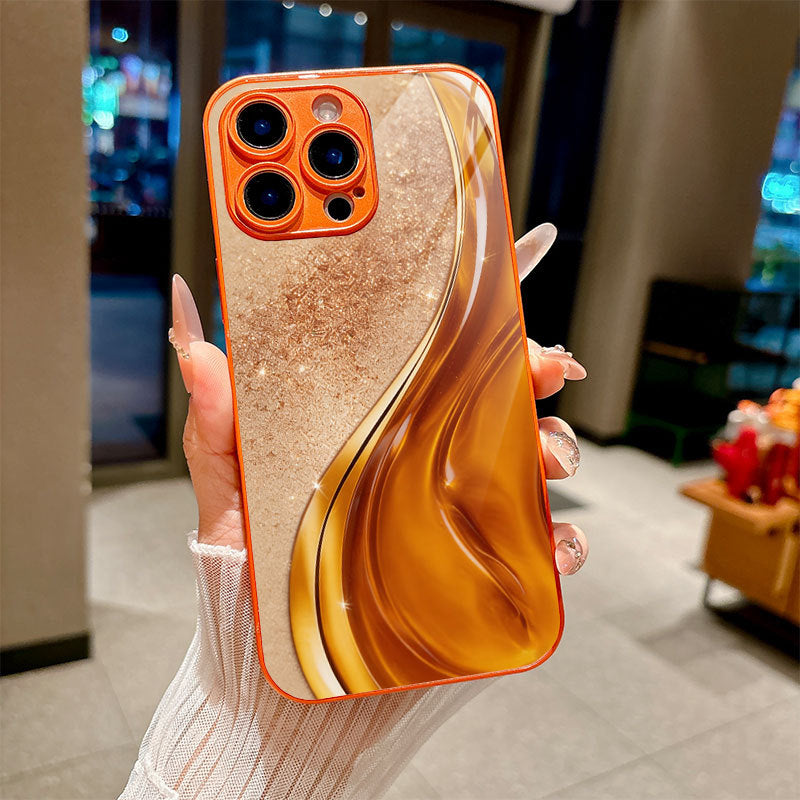 Orange Curved Hard Case for iPhone