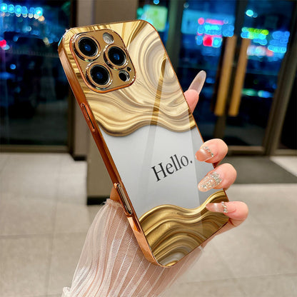 Hello Text Pattern Hard Case for iPhone