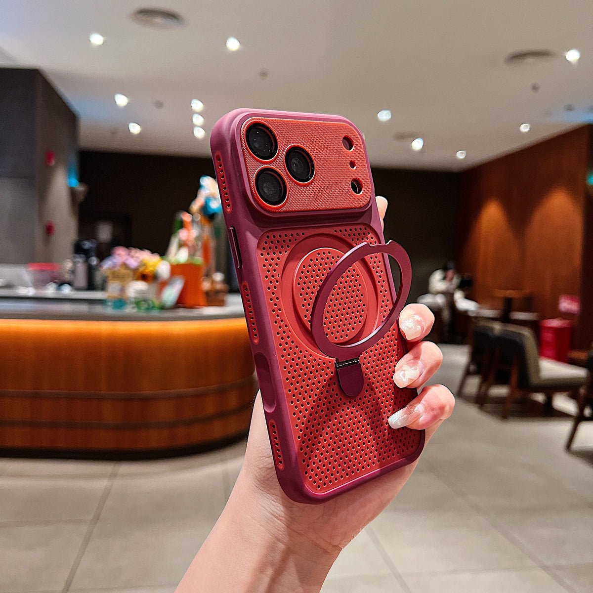 Cooling Mesh Stand Case for iPhone