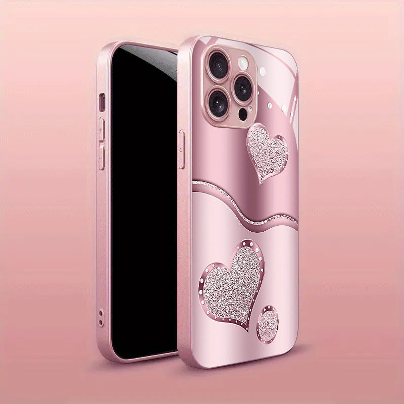 Curve Double Heart Hard Case for iPhone