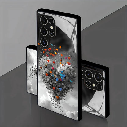 Colorful Heart Cloudy Hard Case for Samsung