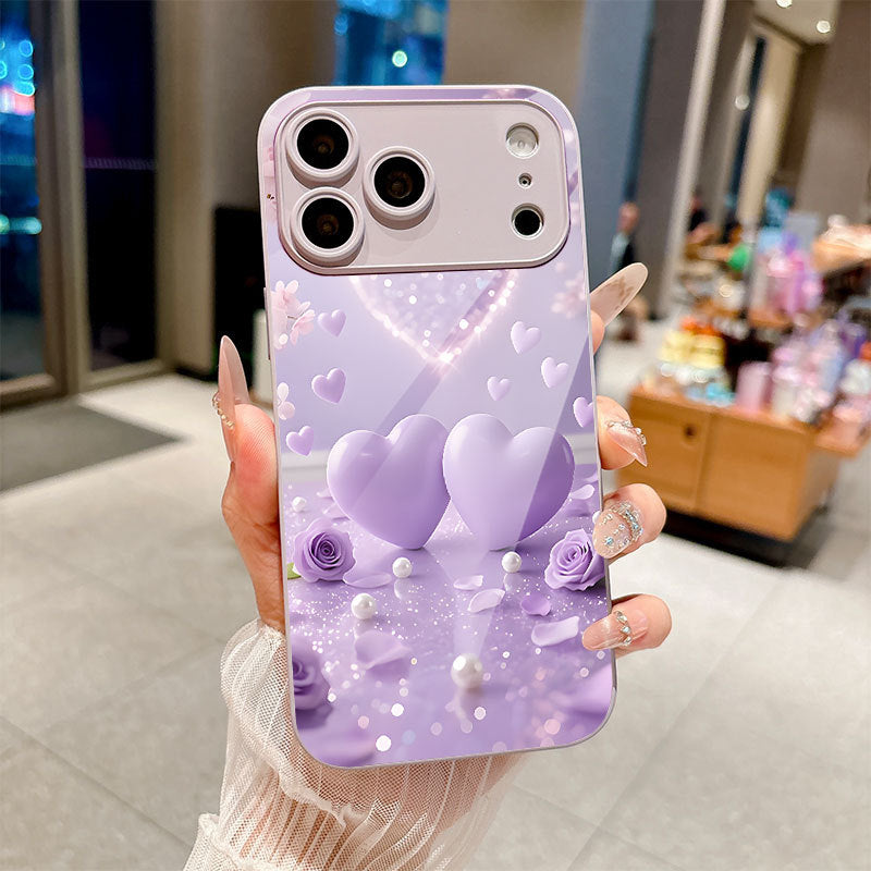 Purple Heart Pattern Hard Case for iPhone