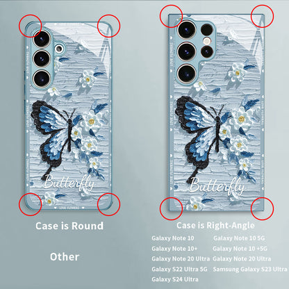 Painting Flower Butterfly Hard Case for Samsung