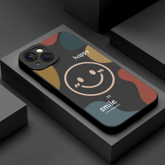 Smiley Pattern Soft Case for iPhone