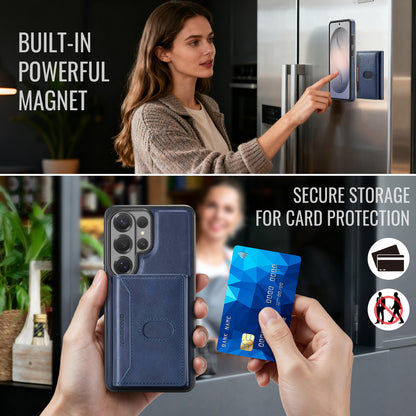 2 in 1 Magnetic Leather Wallet Case for Samsung