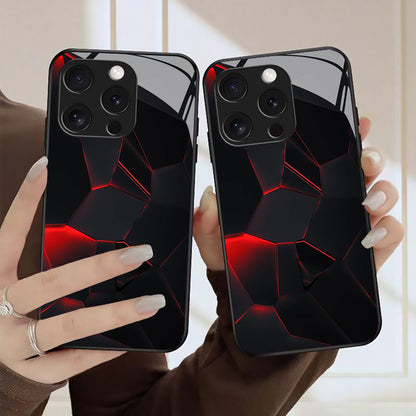 Geometric Red Light Hard Case for iPhone
