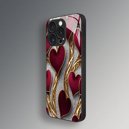 Red Heart Pattern Hard Case for iPhone