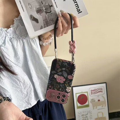 Vintage Floral Leather Case for iPhone
