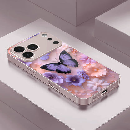 Purple Butterfly Pattern Hard Case for iPhone