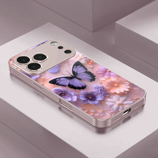 Purple Butterfly Pattern Hard Case for iPhone
