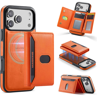 2 in 1 Magnetic Leather Wallet Case for iPhone