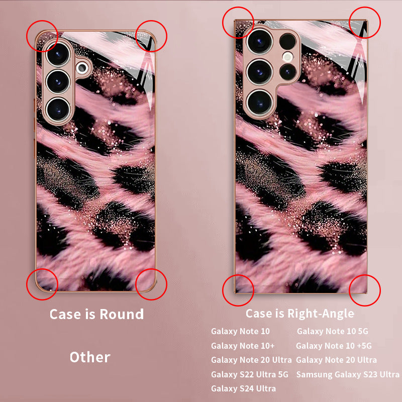 Pink Black Leopard-Print Hard Case for Samsung
