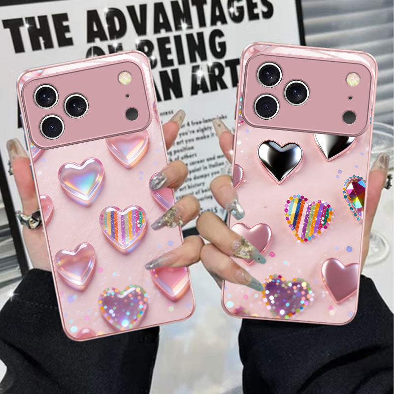 Love Heart Pattern Hard Case for iPhone
