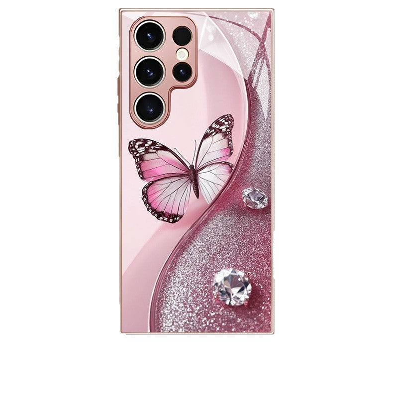 Diamond Butterfly Pattern Hard Case for Samsung