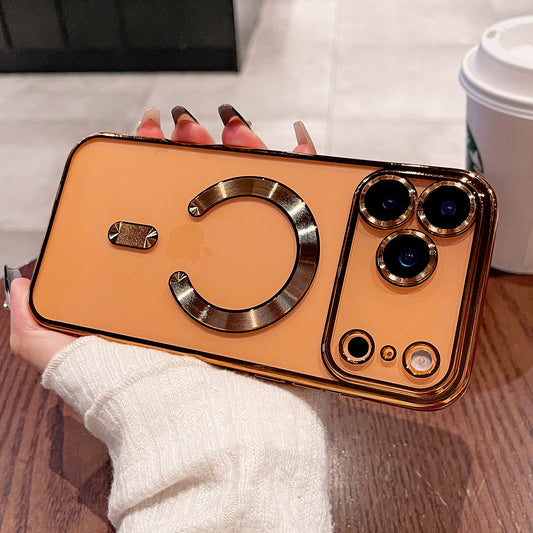 Lens Protection Plating Soft Case for iPhone