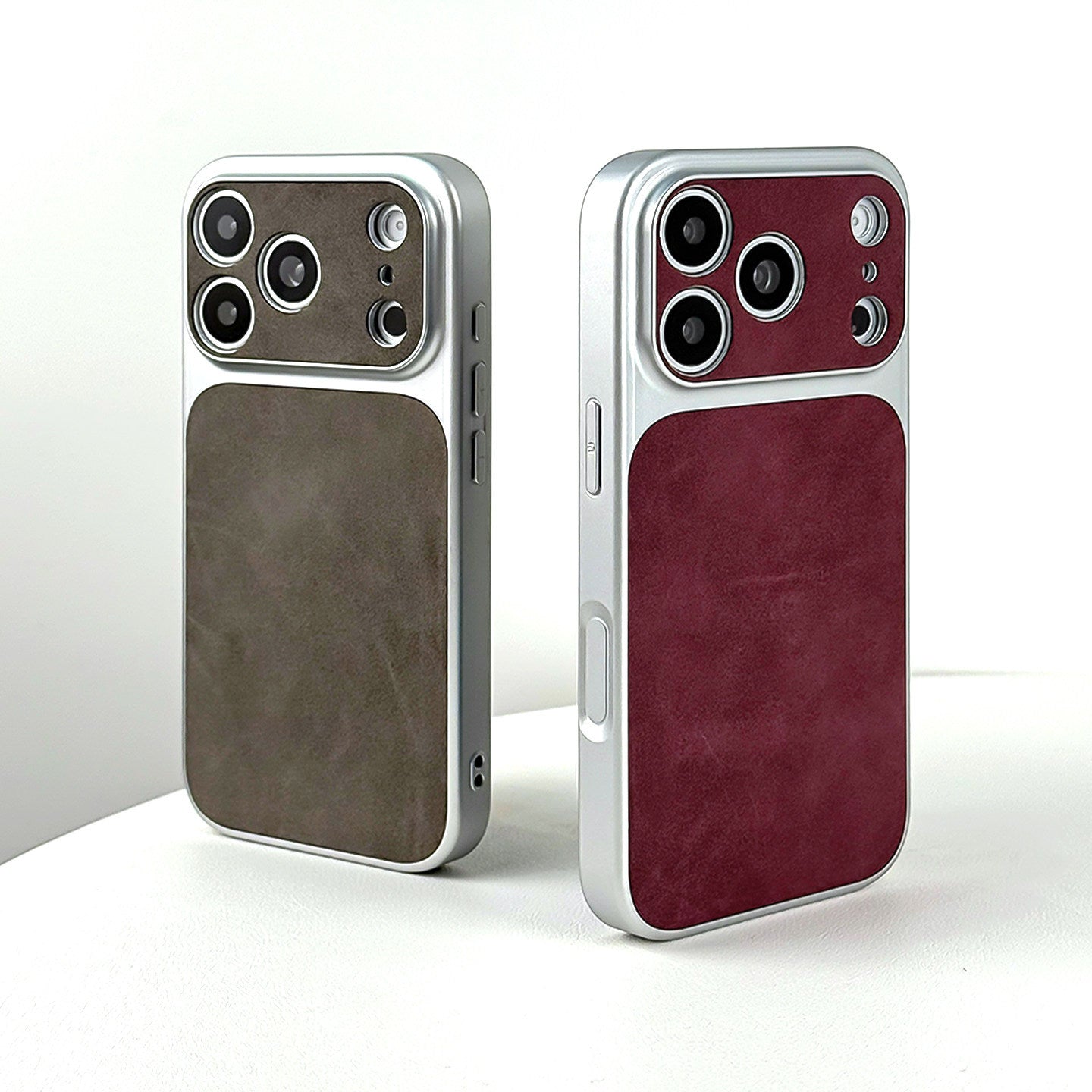 Lens Protection Suede Case for iPhone