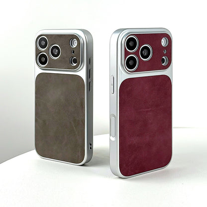 Lens Protection Suede Case for iPhone