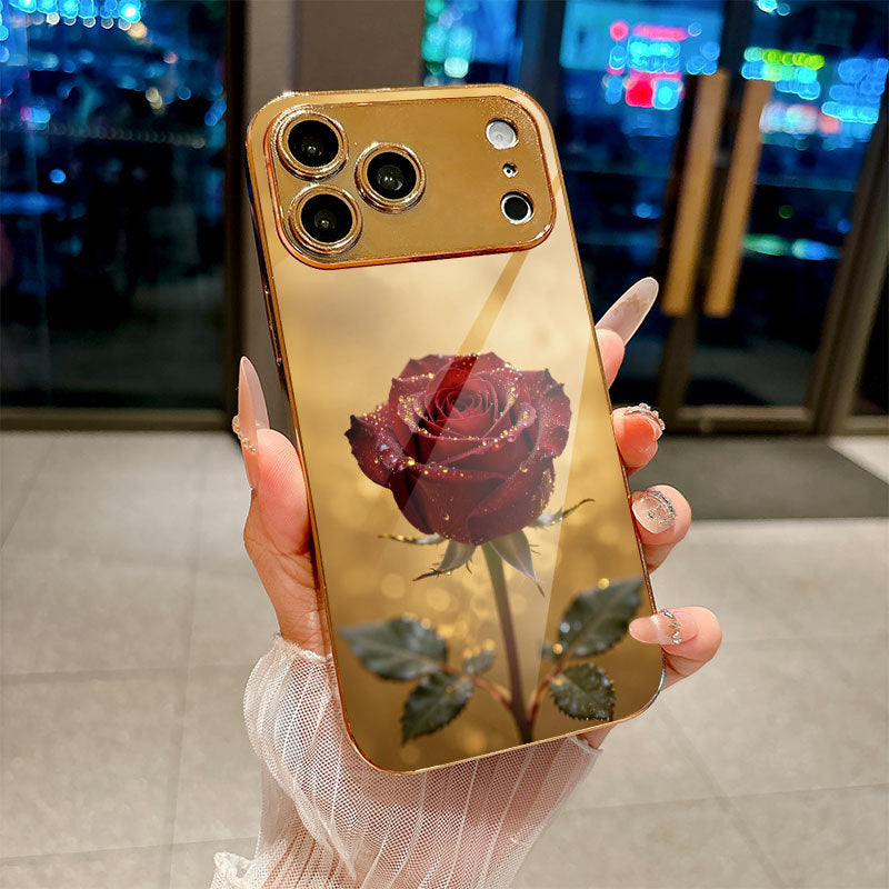 Dawn Rose Pattern Hard Case for iPhone