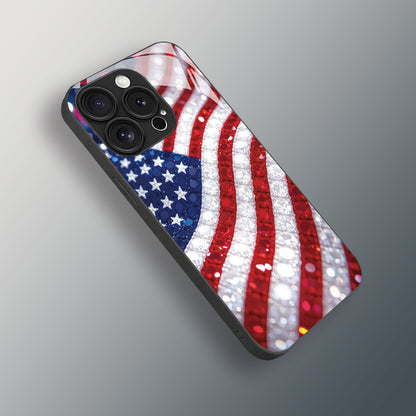 Bling Star-Spangled Banner Hard Case for iPhone