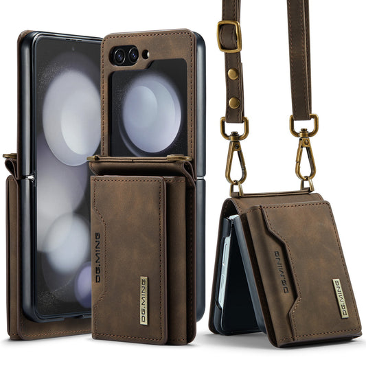 Detachable Leather Wallet Case For Samsung Z Flip Series