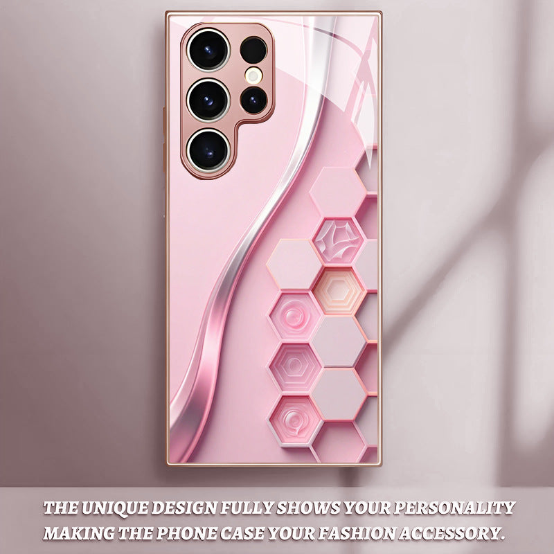 Curve Hexagonal Pattern Hard Case for Samsung
