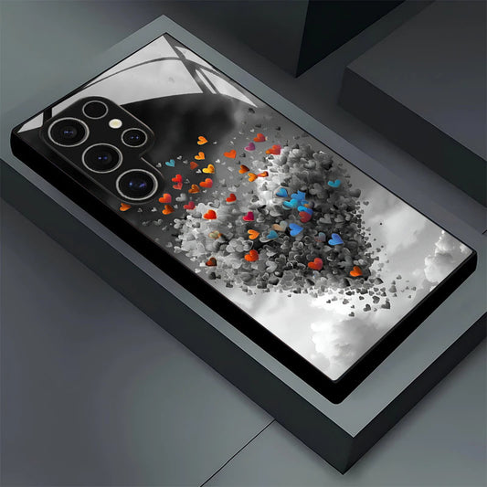 Colorful Heart Cloudy Hard Case for Samsung