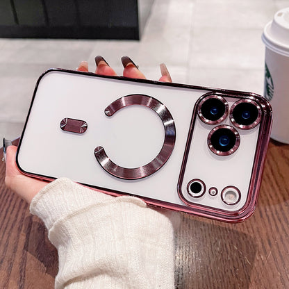 Lens Protection Plating Soft Case for iPhone